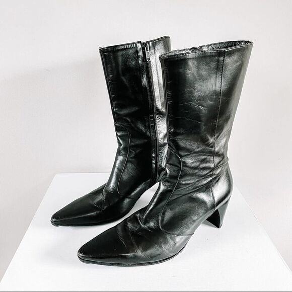 Robert Clergerie Pointed Toe Heeled Boots - Picture 2 of 11